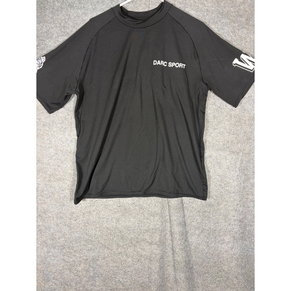 Darc Sport Dry Wolf Mens XL Black Performance Gym Training T-Shirt Raglan Sleeve